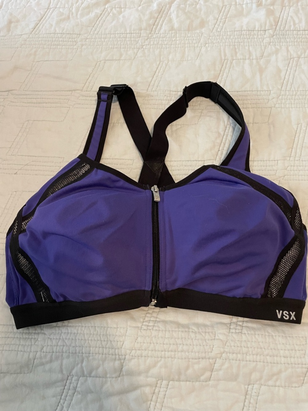 VSX by Victoria Secret Purple High-Support Front-Zip Sports Bra